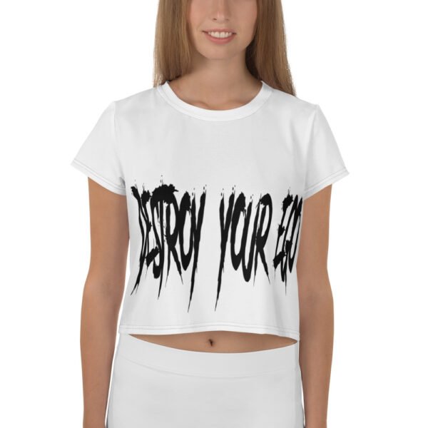 Camiseta corta All-over Blanca Destroy Your Ego