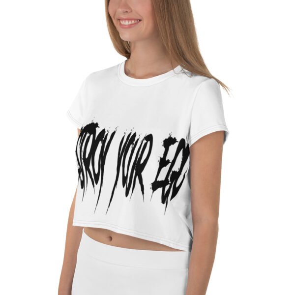 Camiseta corta All-over Blanca Destroy Your Ego - Image 2