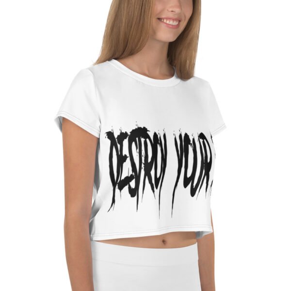 Camiseta corta All-over Blanca Destroy Your Ego - Image 3